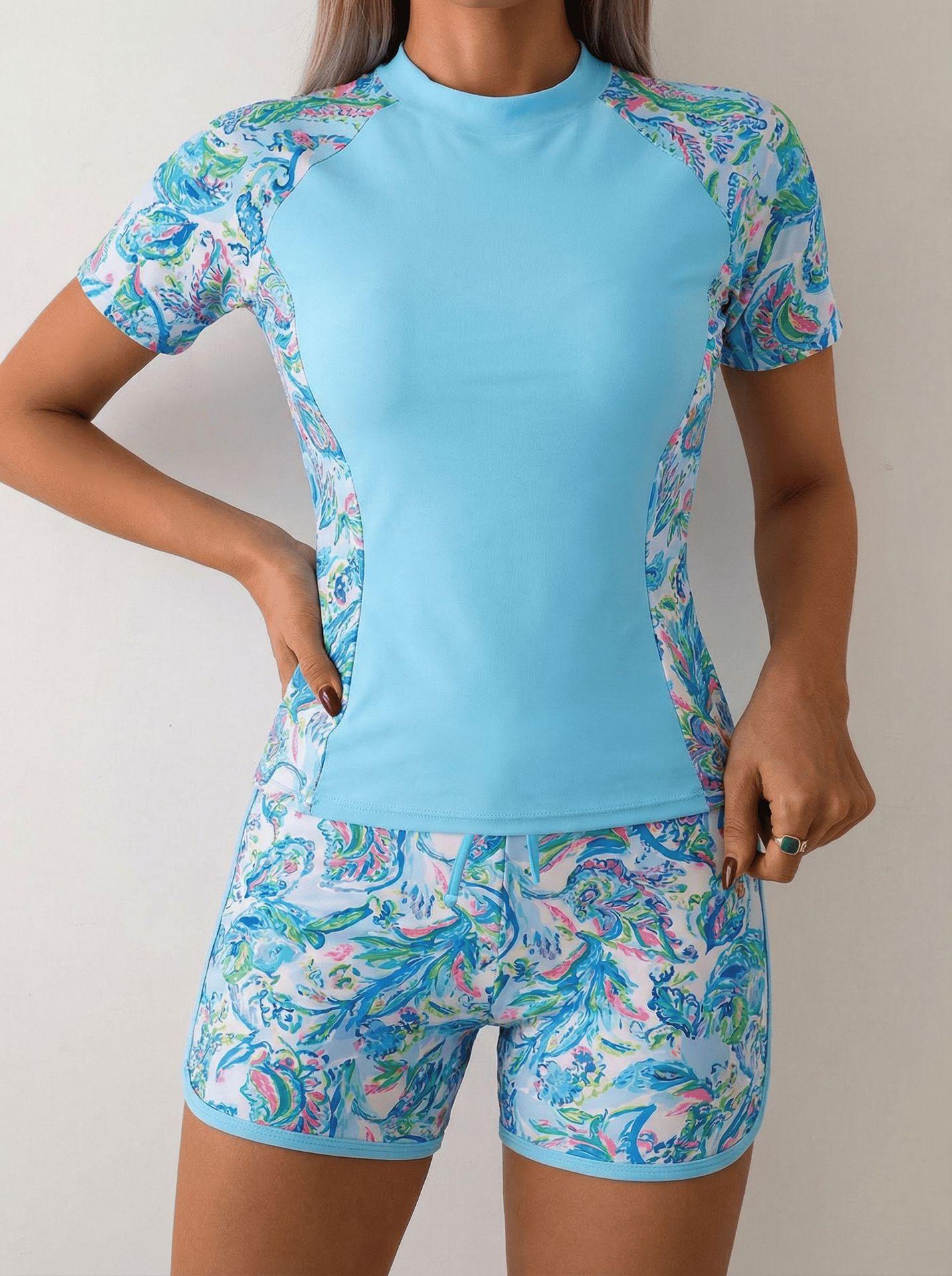 European and American one-piece surf suit short-sleeved women s conservative swimsuit hot spring swimsuit XXL
European and American one-piece surf suit short-sleeved women s conservative swimsuit hot spring swimsuit XXL