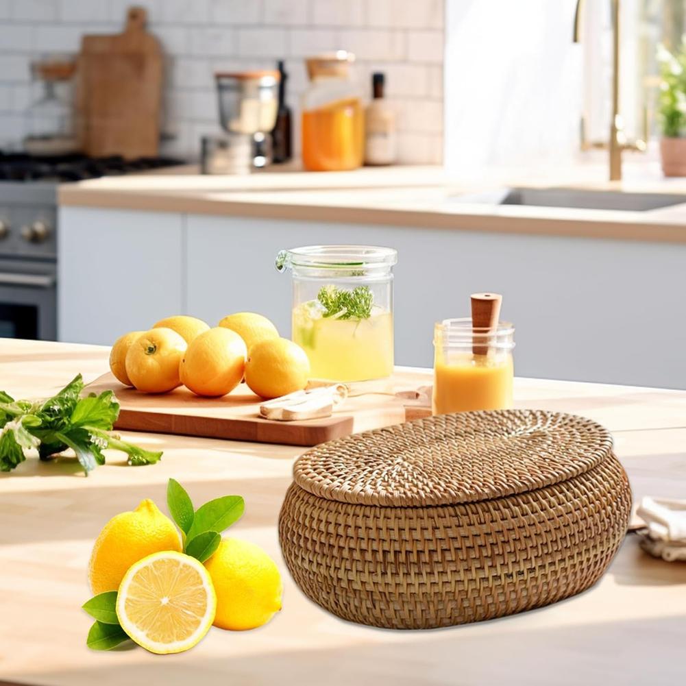 BHBL Rattan Box Storage Baskets with Lid, Rattan Basket, Handwoven Round Woven Basket, Desktop Decorative Box for Home, China Mainland
BHBL Rattan Box Storage Baskets with Lid, Rattan Basket, Handwoven Round Woven Basket, Desktop Decorative Box for Home, China Mainland