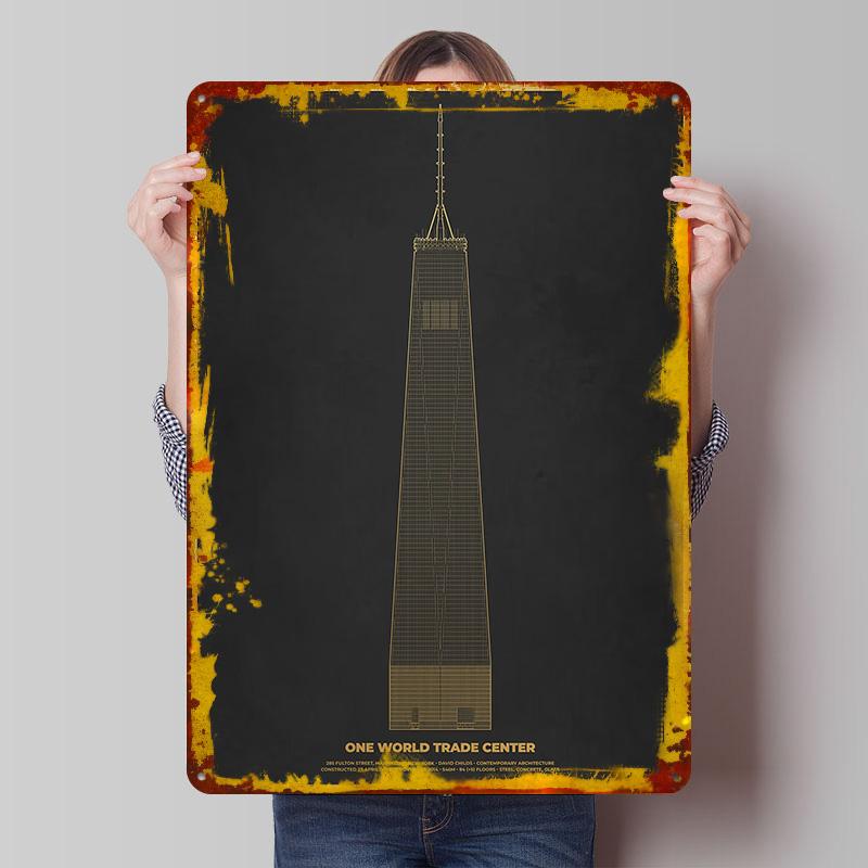One World Trade Center Poster Customized Wall Art Vintage Metal Signs Retro Tin Plaque for Man Cave Decoration Room Wand Deko 7.9x11.8In(20x30cm)
One World Trade Center Poster Customized Wall Art Vintage Metal Signs Retro Tin Plaque for Man Cave Decoration Room Wand Deko 7.9x11.8In(20x30cm)