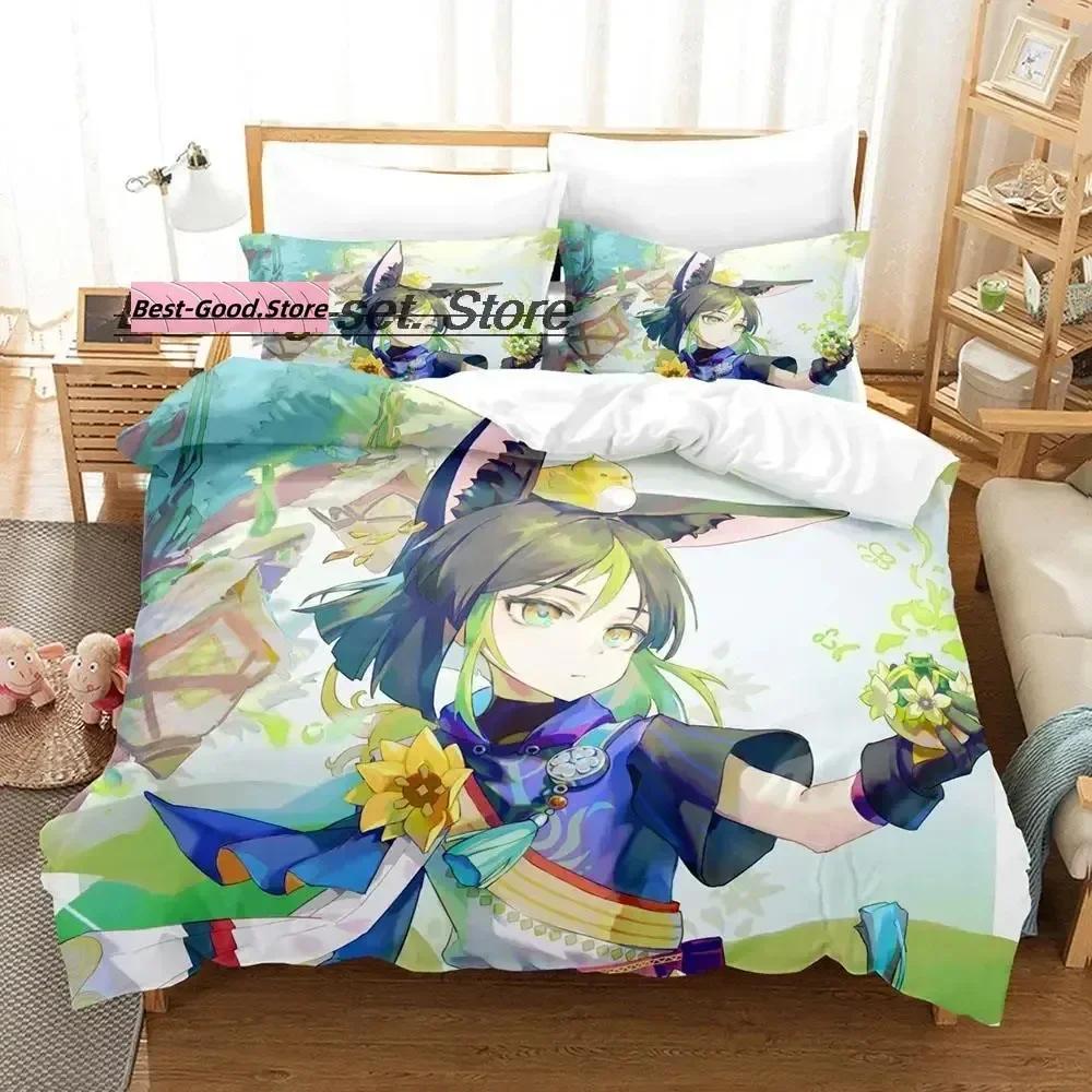 Comforter 3D Kawaii Genshin Impact Tighnari Bedding Set Single Twin Printed With Bed Single Double Queen King Size Comforter (quilt)-EU Single(135*200cm)3pcs
Comforter 3D Kawaii Genshin Impact Tighnari Bedding Set Single Twin Printed With Bed Single Double Queen King Size Comforter (quilt)-EU Single(135*200cm)3pcs