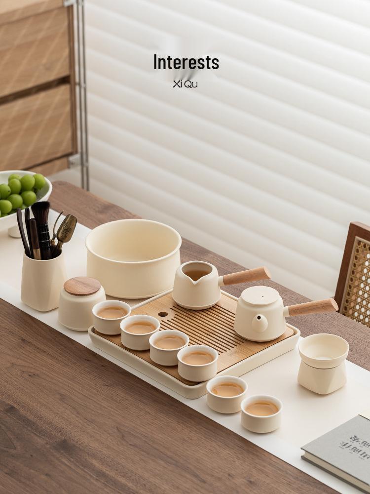 Joyful Kung Fu Tea Set: Luxurious Ceramic Teapot & Teacups with Tray, Perfect for Home & Office Gift Regular Set (8 pcs) + Simple Package
Joyful Kung Fu Tea Set: Luxurious Ceramic Teapot & Teacups with Tray, Perfect for Home & Office Gift Regular Set (8 pcs) + Simple Package