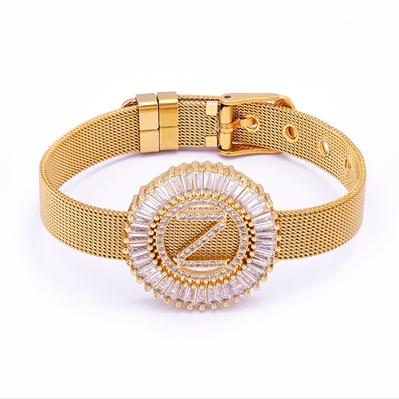 Nidin Classic Stainless Steel Watch Belt Bracelet Micro Pave Zircon 26 Letters Name Bracelets Best Party Wedding Jewelry Gift
Nidin Classic Stainless Steel Watch Belt Bracelet Micro Pave Zircon 26 Letters Name Bracelets Best Party Wedding Jewelry Gift