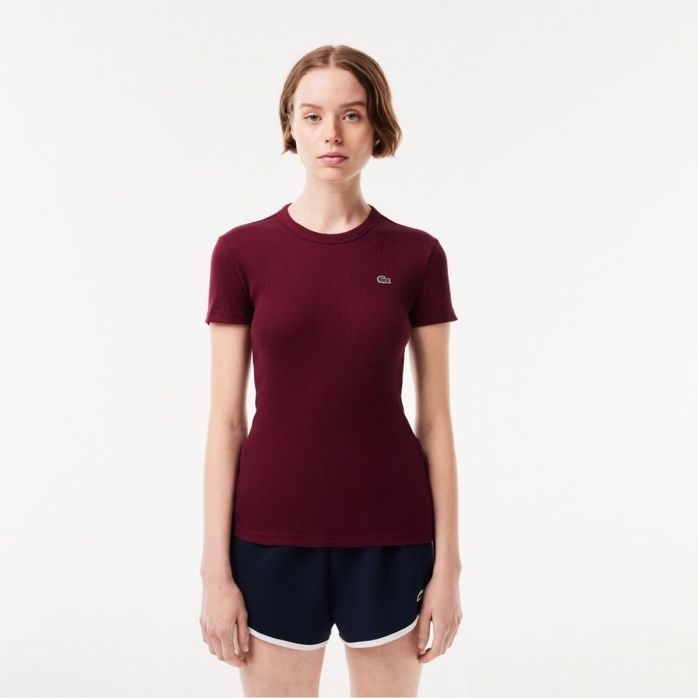 LACOSTE Женская облегающая футболка из ткани в рубчик с короткими рукавами TF5538 53N ДА
LACOSTE Женская облегающая футболка из ткани в рубчик с короткими рукавами TF5538 53N ДА