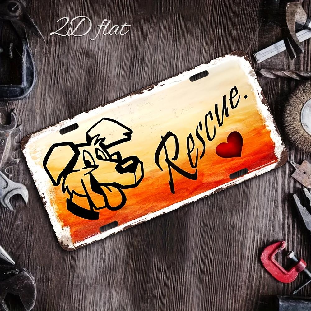 D Flat Printing Vintage Rescue with Cartoon Dog Red Heart Illustration Aluminum Tin Painting Pet Lover Themed Metal Wall A 15x30cm(5.9x7.8inch)
D Flat Printing Vintage Rescue with Cartoon Dog Red Heart Illustration Aluminum Tin Painting Pet Lover Themed Metal Wall A 15x30cm(5.9x7.8inch)