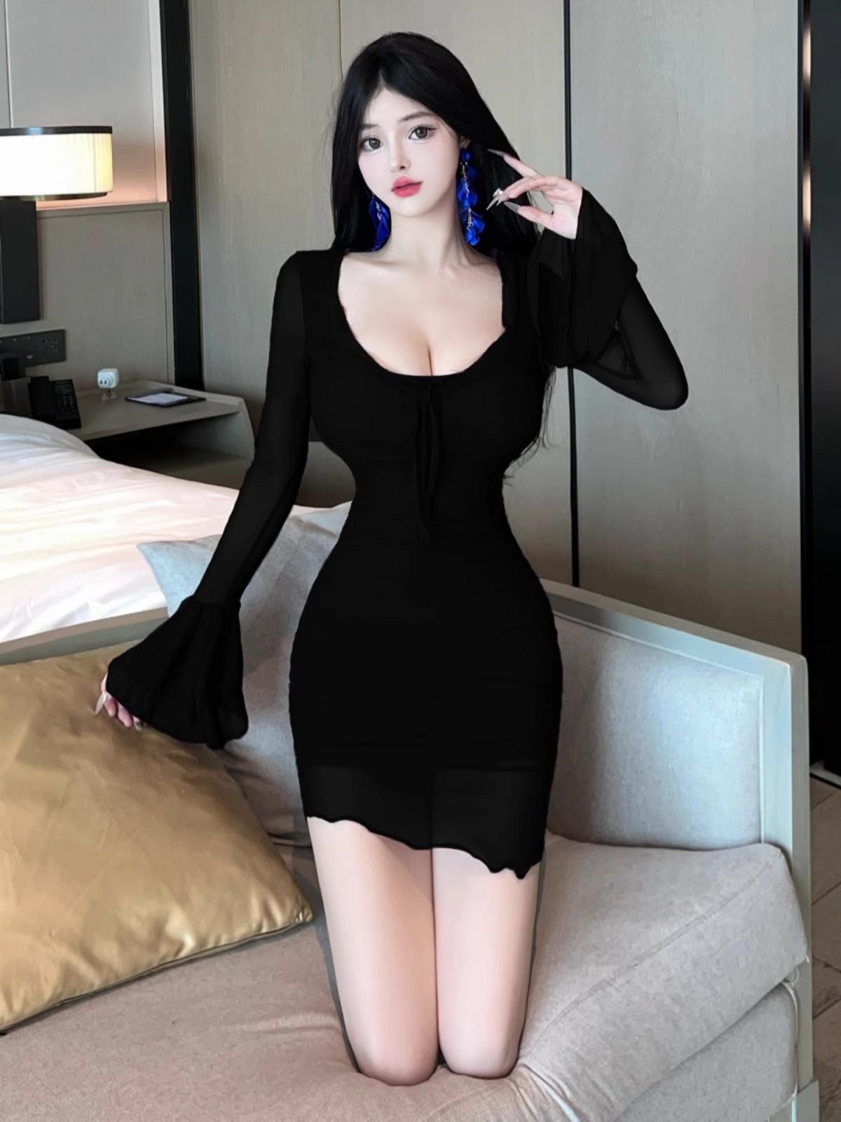 Flared Sleeve Design Low Chest Irregular Purple Dress Celebrity Sexy Spice Girl High Waist Skinny Hip Wrap Short Skirt XL фіолетовий
Flared Sleeve Design Low Chest Irregular Purple Dress Celebrity Sexy Spice Girl High Waist Skinny Hip Wrap Short Skirt XL фіолетовий