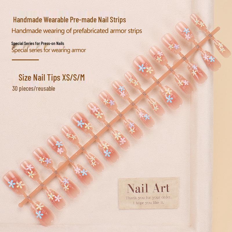 Colorful Floral Wearable Nail Strips - 30 pcs, Short, TikTok Trendy Spicy Girl False Nails, Removable Glue Type
Colorful Floral Wearable Nail Strips - 30 pcs, Short, TikTok Trendy Spicy Girl False Nails, Removable Glue Type