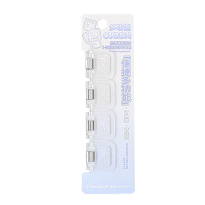 Portable Design Cubic Shaped Paper Clips Binder Clamp Multicolors Office Supplies For Documents Note Secure Holding прозрачный
Portable Design Cubic Shaped Paper Clips Binder Clamp Multicolors Office Supplies For Documents Note Secure Holding прозрачный