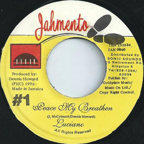 7inch Record LUCIANO - Peace My Breathen JAH233544 Jahmento Record 1996 Jamaica Reggae, Ska & Dub Used
7inch Record LUCIANO - Peace My Breathen JAH233544 Jahmento Record 1996 Jamaica Reggae, Ska & Dub Used