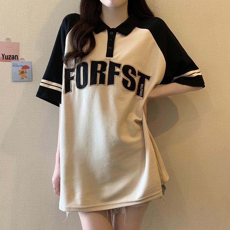 Women s Korean Style Loose Casual Plus Size Color Block Embroidered T-Shirt M Premium
Women s Korean Style Loose Casual Plus Size Color Block Embroidered T-Shirt M Premium
