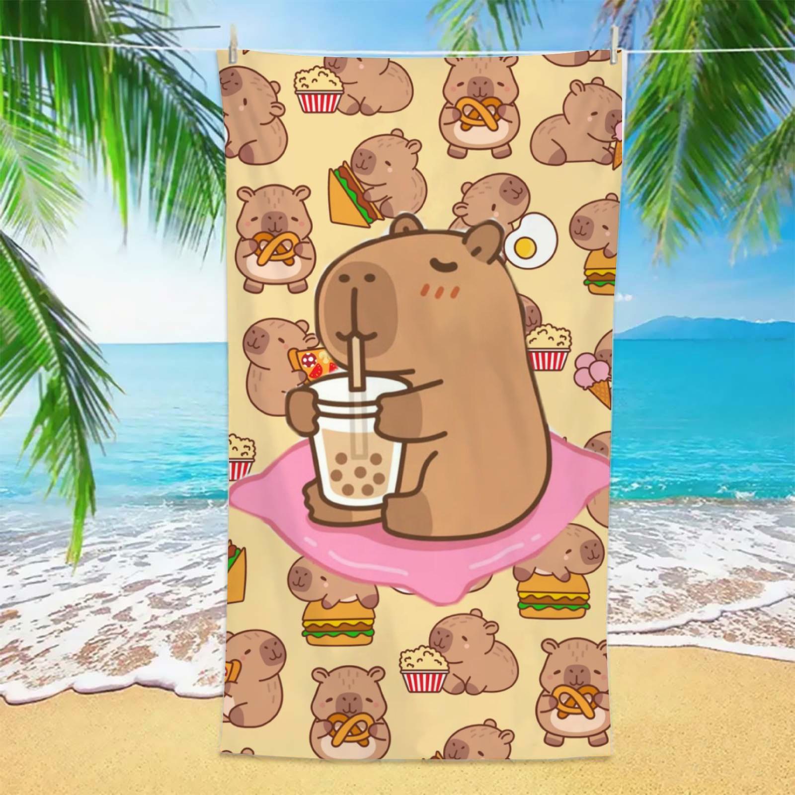 Cute Capybara Beach Towel 1pc Super Absorbent Soft Microfiber Towel for Beach Pool Travel Spa Gift for Kids Women Summer W40*H60(CM)
Cute Capybara Beach Towel 1pc Super Absorbent Soft Microfiber Towel for Beach Pool Travel Spa Gift for Kids Women Summer W40*H60(CM)