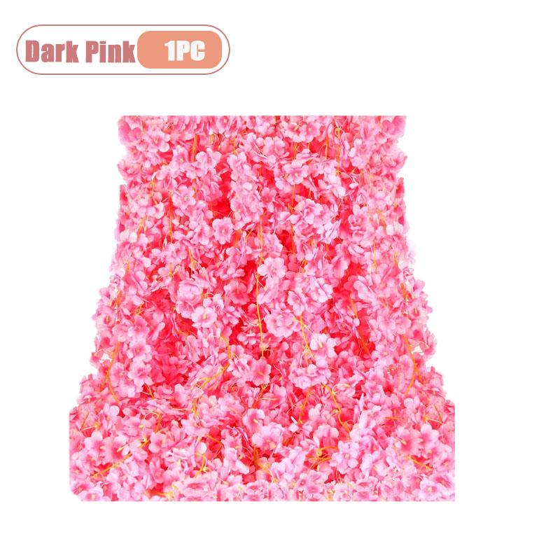 1-5PCS Faux Cherry Blossom Vine Artificial Flower Garland Ivy Decor for Cover Wrapping Wall Wedding Home Decoration
1-5PCS Faux Cherry Blossom Vine Artificial Flower Garland Ivy Decor for Cover Wrapping Wall Wedding Home Decoration