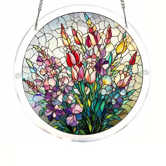 Stained Glass Style Puzzle Suncatcher, DIY Acrylic Jigsaw Puzzle for Adult, Colorful Window Hanging Ornaments for Home Garden Decor G
Stained Glass Style Puzzle Suncatcher, DIY Acrylic Jigsaw Puzzle for Adult, Colorful Window Hanging Ornaments for Home Garden Decor G
