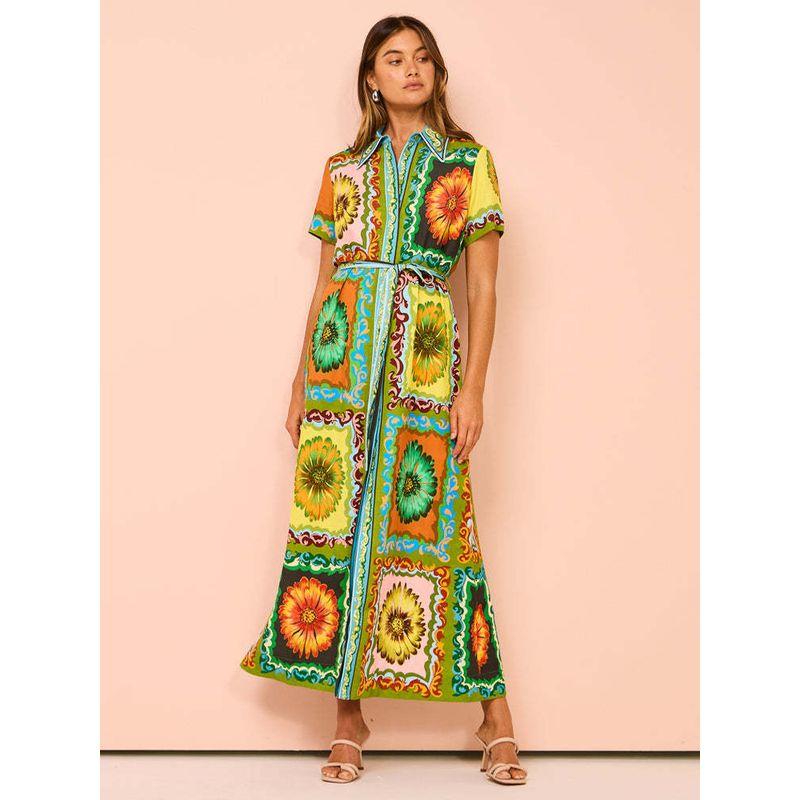 European and American Women s Clothing 2024 Summer Vacation High Profile Fashion Print Shoelace Cardigan Long Dress Picture Color S
European and American Women s Clothing 2024 Summer Vacation High Profile Fashion Print Shoelace Cardigan Long Dress Picture Color S