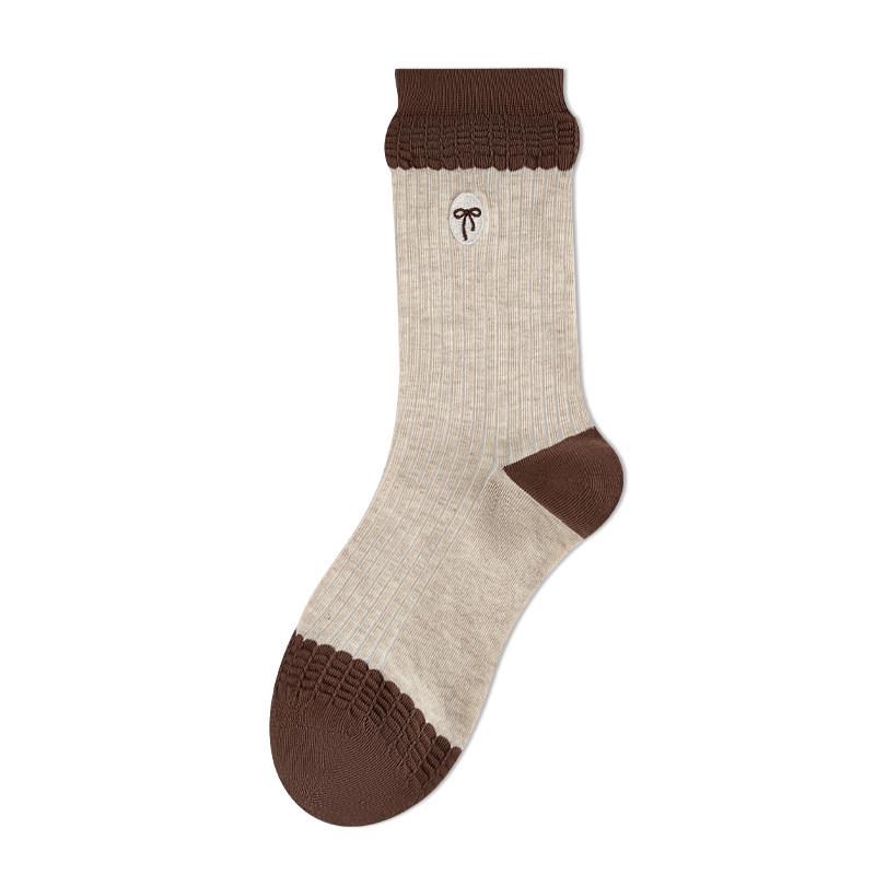 Korean Dongdaemun Women s Bow Embroidery Mid-Calf Ruffle Socks - Seamless Color Block Design for Spring/Summer One Size (35-40) кавовий
Korean Dongdaemun Women s Bow Embroidery Mid-Calf Ruffle Socks - Seamless Color Block Design for Spring/Summer One Size (35-40) кавовий