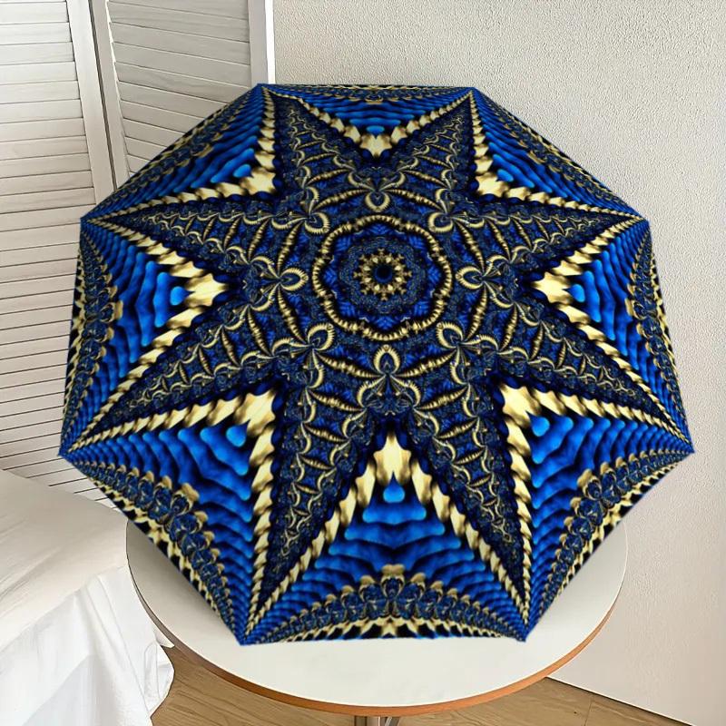 1pc Blue Star Mandala Automatic Folding Umbrella - Compact 8-Rib Design,Perfect Gift for Friends & Family yy250926067
1pc Blue Star Mandala Automatic Folding Umbrella - Compact 8-Rib Design,Perfect Gift for Friends & Family yy250926067