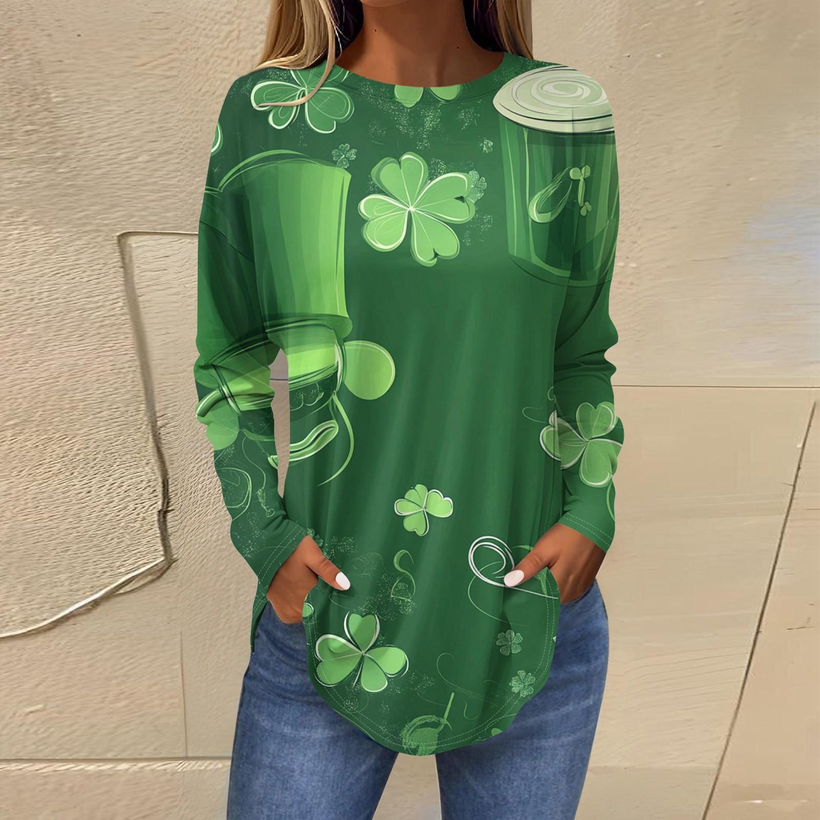 Женская мода ул.. Длинная футболка с принтом ко Дню Святого Патрика, свободная, с круглым вырезом и длинными рукавами XL
Женская мода ул.. Длинная футболка с принтом ко Дню Святого Патрика, свободная, с круглым вырезом и длинными рукавами XL