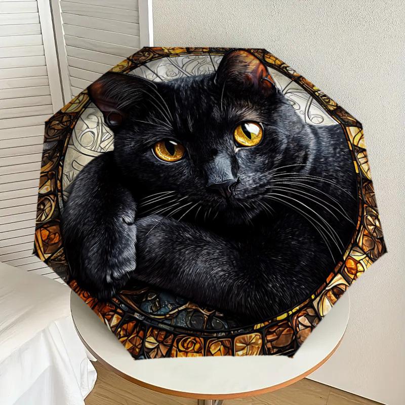 1pc Black Cat Artwork Automatic Folding Umbrella, Heavy-Duty 8-Rib Construction, Perfect for Everyday yy251114113
1pc Black Cat Artwork Automatic Folding Umbrella, Heavy-Duty 8-Rib Construction, Perfect for Everyday yy251114113