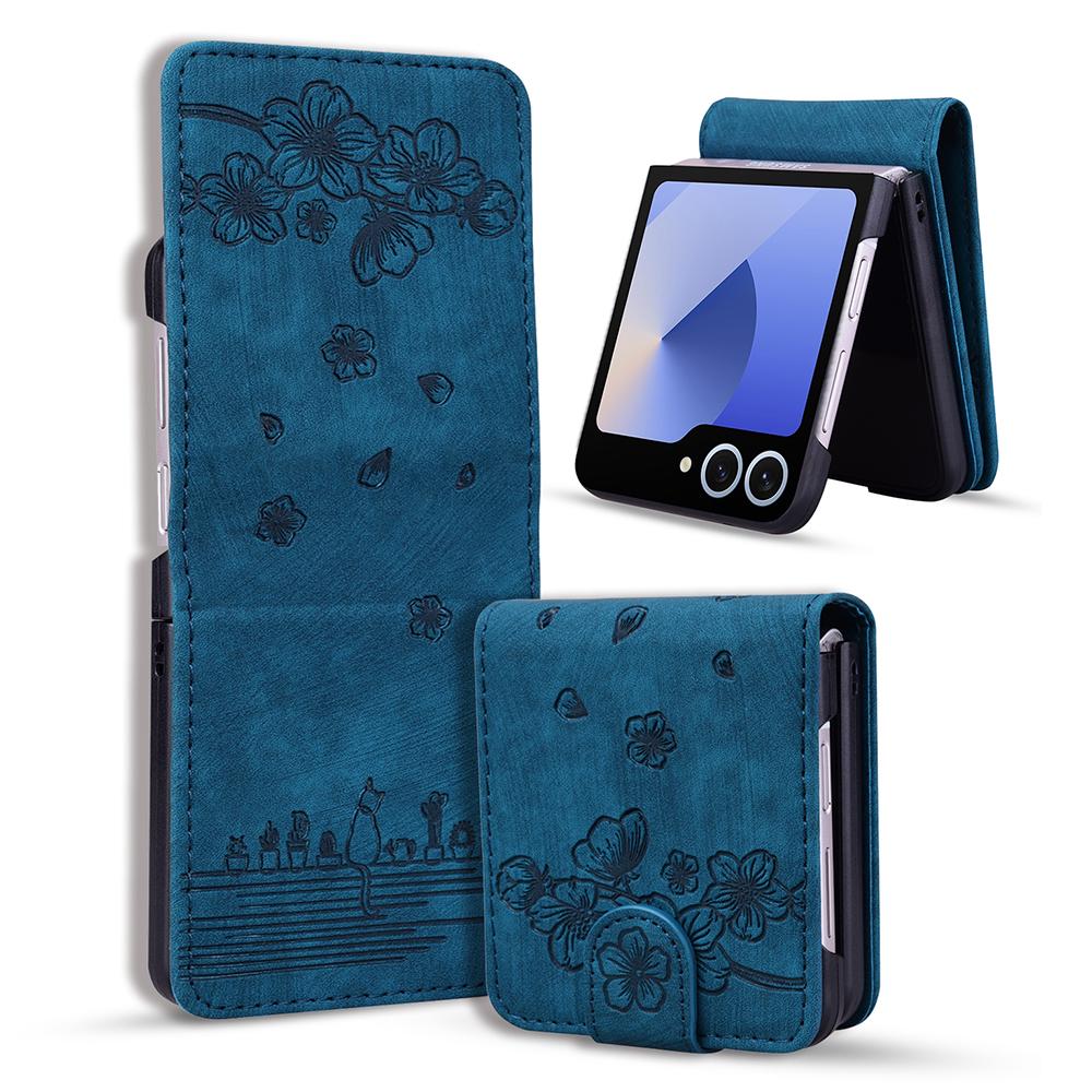 For Samsung Galaxy Z Flip7 5G Case Cherry Blossom Cat Leather Phone Cover with Card Slot Blue
For Samsung Galaxy Z Flip7 5G Case Cherry Blossom Cat Leather Phone Cover with Card Slot Blue
