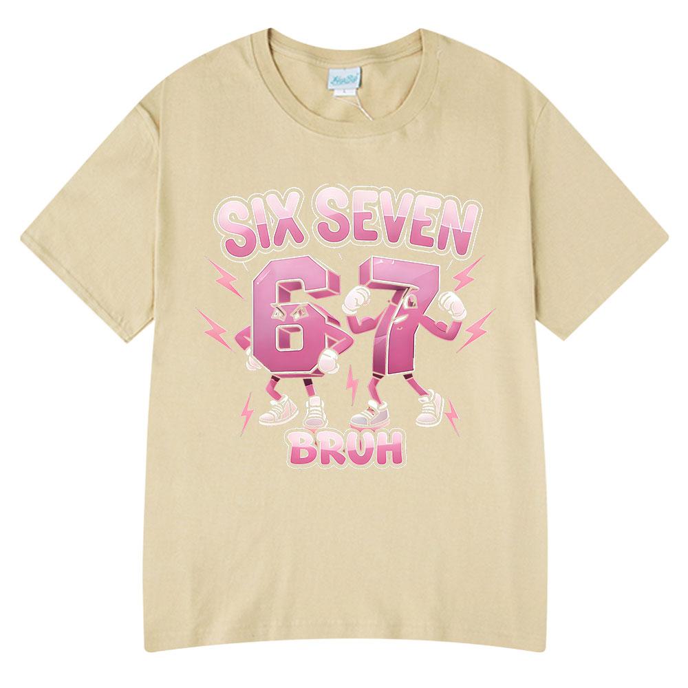 Six Seven Bruh Funny Cartoon 67 Meme T Shirts Unisex Women Clothing Fashion Harajuku Tshirt Cotton Casual Short Sleeve Tshirts 4XL
Six Seven Bruh Funny Cartoon 67 Meme T Shirts Unisex Women Clothing Fashion Harajuku Tshirt Cotton Casual Short Sleeve Tshirts 4XL