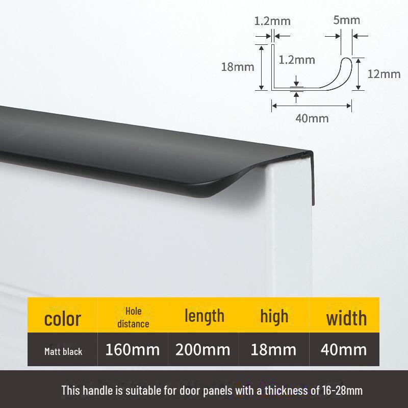 Гладкий изогнутый край, утолщенный длинный ящик шкафа и ручка для гардероба
Гладкий изогнутый край, утолщенный длинный ящик шкафа и ручка для гардероба
