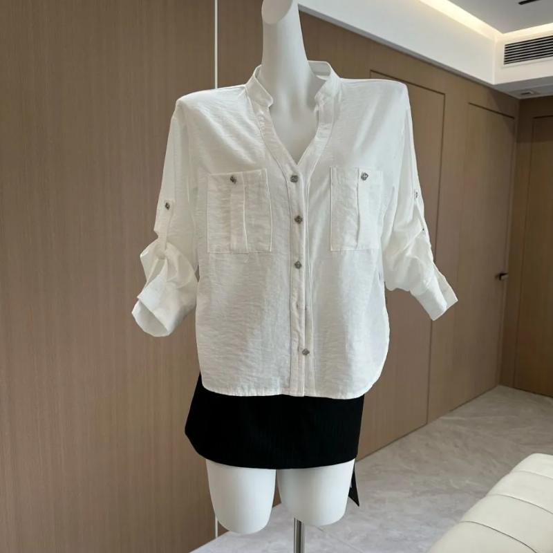Women s White Button Front Shirt Rolled Sleeve Pocket Detail Slim Fit Casual Blouse S білий
Women s White Button Front Shirt Rolled Sleeve Pocket Detail Slim Fit Casual Blouse S білий