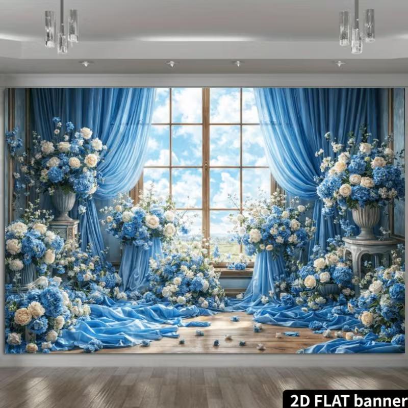 2D Flat Blue & White Flower Backdrop, Elegant Window View Photo Background Cloth 47.2x31.5inch/120*80cm
2D Flat Blue & White Flower Backdrop, Elegant Window View Photo Background Cloth 47.2x31.5inch/120*80cm
