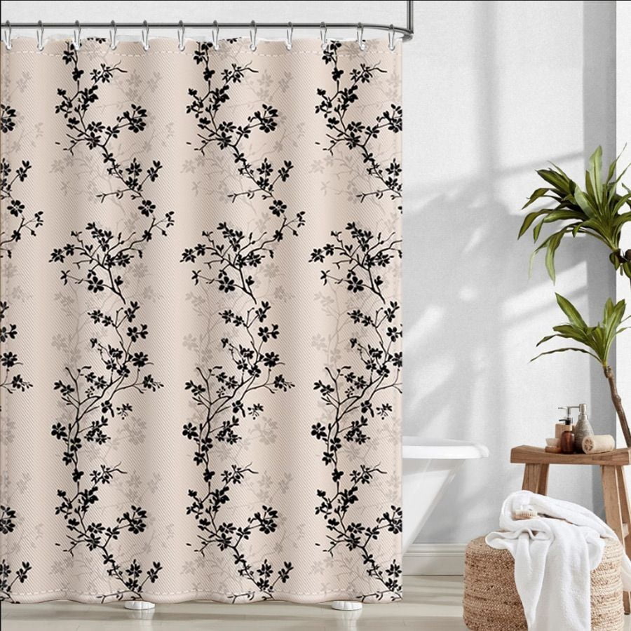 Элегантная водонепроницаемая шторка для душа в черно-белом цвете с цветочным принтом - Классический дизайн с цветами для утонченного и вневременного декора ванной комнаты 90x180cm
Элегантная водонепроницаемая шторка для душа в черно-белом цвете с цветочным принтом - Классический дизайн с цветами для утонченного и вневременного декора ванной комнаты 90x180cm
