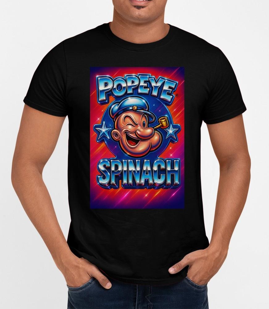 Popeye Chrome Spinach T-Shirt Cool Retro Movie Film Classic Tee Gift Xmas Unisex T-Shirt L
Popeye Chrome Spinach T-Shirt Cool Retro Movie Film Classic Tee Gift Xmas Unisex T-Shirt L