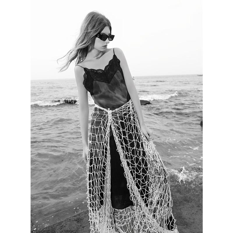 Sancai 2025 Summer Asymmetrical Lace Patchwork A-line Sling Dress S
Sancai 2025 Summer Asymmetrical Lace Patchwork A-line Sling Dress S