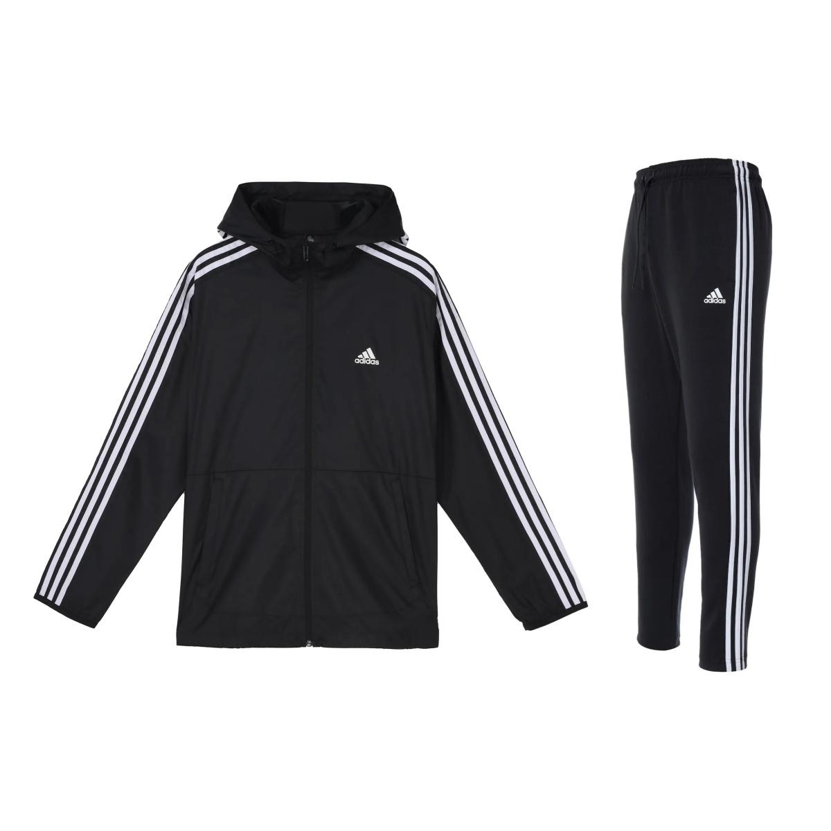 Adidas Striped Windbreaker Jacket Vintage Knit Long Pants Casual Sports Suit Men suit Black GQ0600+FK6884 S
Adidas Striped Windbreaker Jacket Vintage Knit Long Pants Casual Sports Suit Men suit Black GQ0600+FK6884 S