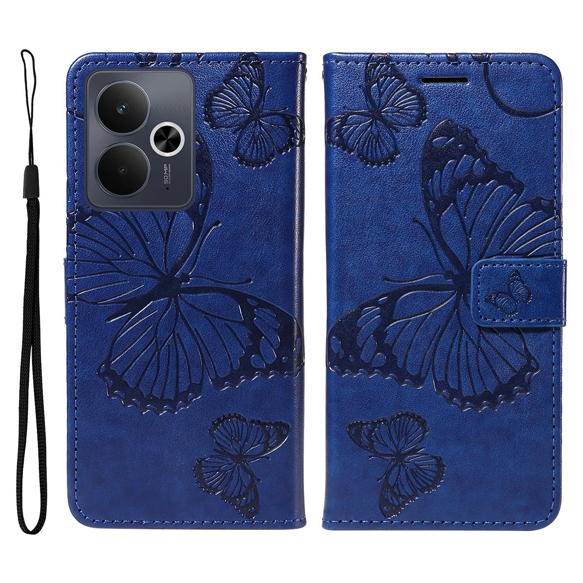 For Realme 14T 5G/Realme 14 5G Wallet Case Floral Butterfly Imprinted Leather Phone Cover Stand Blue
For Realme 14T 5G/Realme 14 5G Wallet Case Floral Butterfly Imprinted Leather Phone Cover Stand Blue
