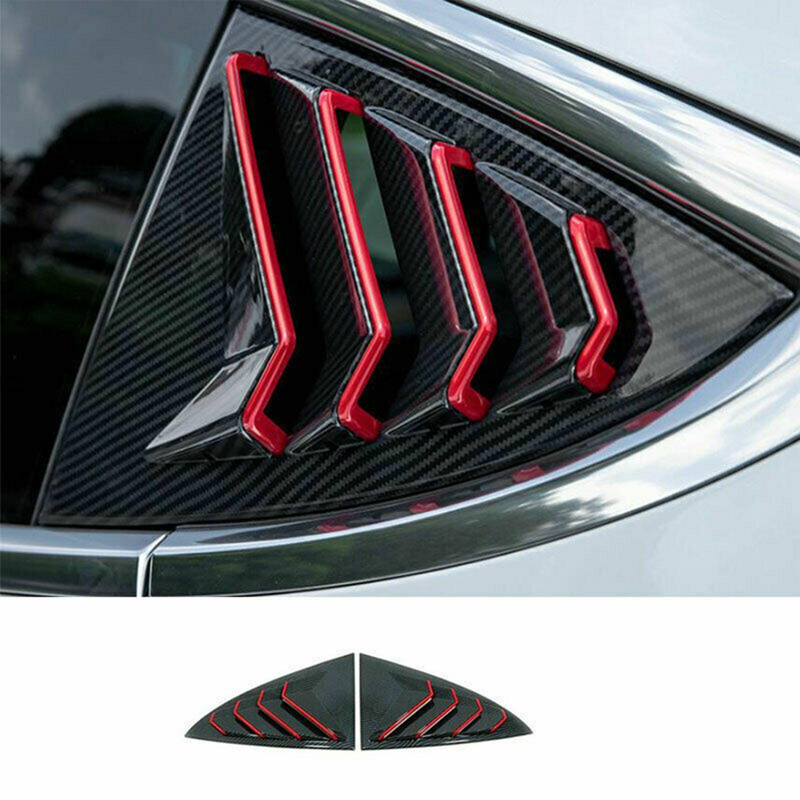 2-Piece/set Red Window Louver Shutter Cover Trim Carbon Fiber Quick Fixing Auto Accessories fitting for Durable-
2-Piece/set Red Window Louver Shutter Cover Trim Carbon Fiber Quick Fixing Auto Accessories fitting for Durable-