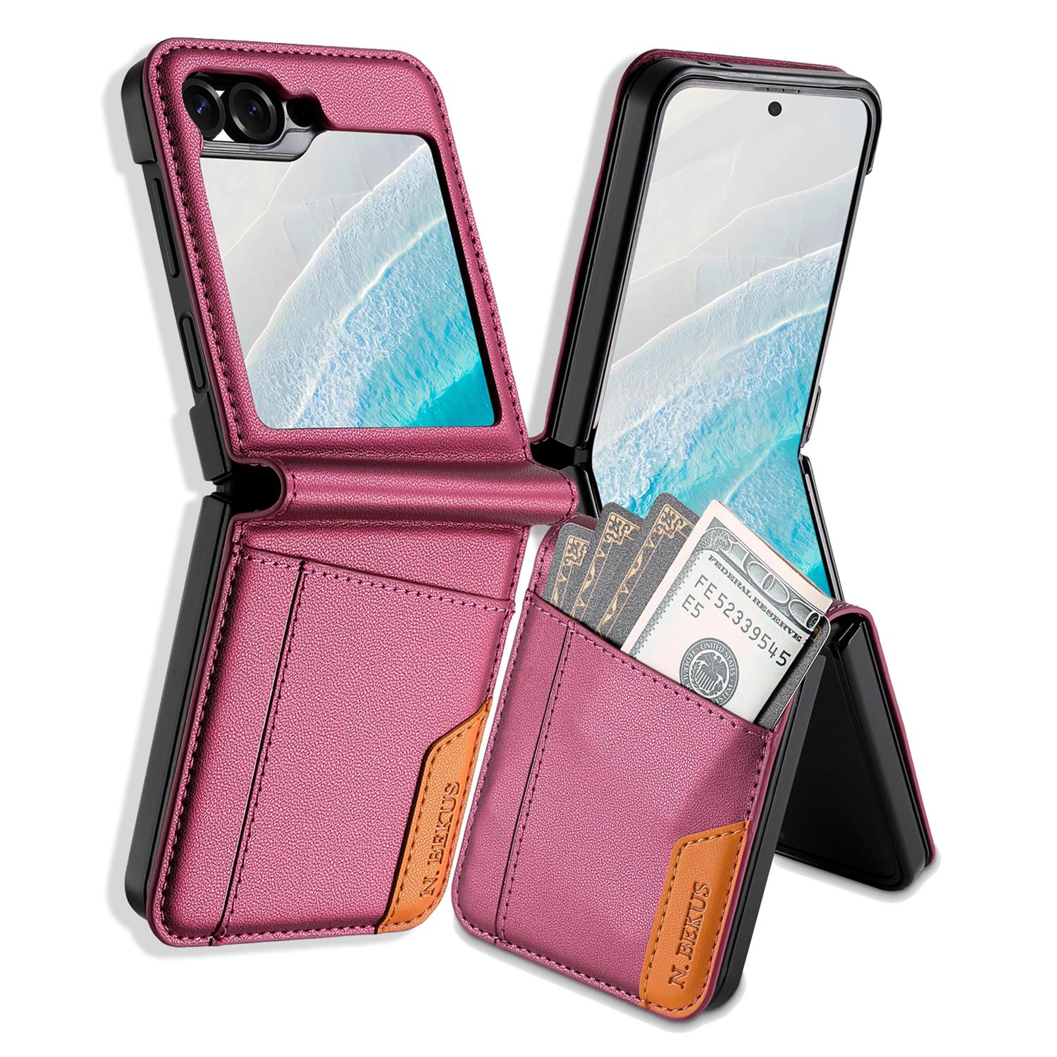 N.BEKUS For Samsung Galaxy Z Flip6 5G/Flip7 FE 5G Case Card Slot PU+PC Phone Back Cover
N.BEKUS For Samsung Galaxy Z Flip6 5G/Flip7 FE 5G Case Card Slot PU+PC Phone Back Cover
