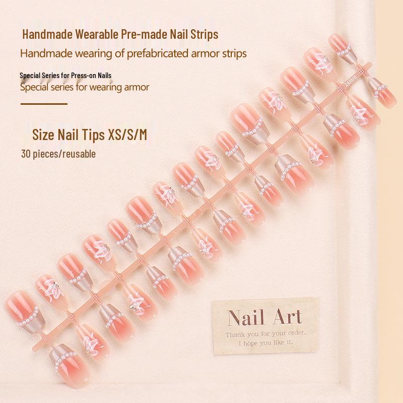 High-End Cat Eye Blush Handmade Nail Art: Flower & Pearl French Nails - TikTok Trending Item
High-End Cat Eye Blush Handmade Nail Art: Flower & Pearl French Nails - TikTok Trending Item