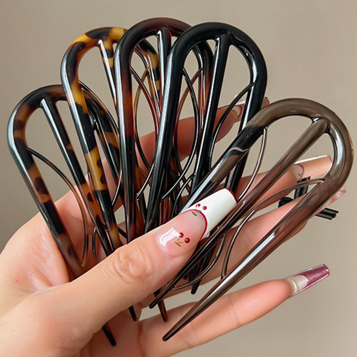 Tortoiseshell Hair Bun U-Shaped Hair Fork Fashion Hair Sticks Headwear Hairpin Meatball Head Hair Clip Woman Hair Styling Tools
Tortoiseshell Hair Bun U-Shaped Hair Fork Fashion Hair Sticks Headwear Hairpin Meatball Head Hair Clip Woman Hair Styling Tools