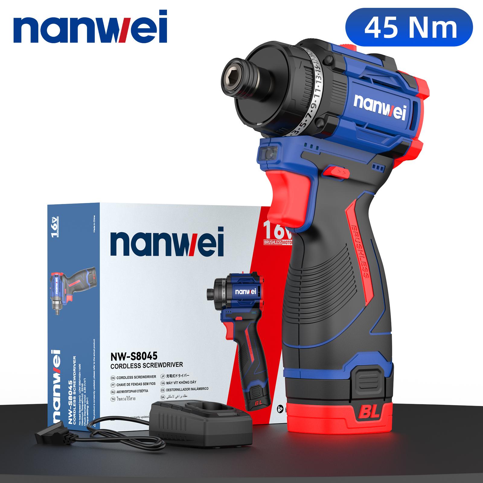 NANWEI 45 Нм 1/4 дюйма електричний шуруповерт, 2-швидкісне регулювання, 500/1600 об/хв 2.0ah battery x1
NANWEI 45 Нм 1/4 дюйма електричний шуруповерт, 2-швидкісне регулювання, 500/1600 об/хв 2.0ah battery x1