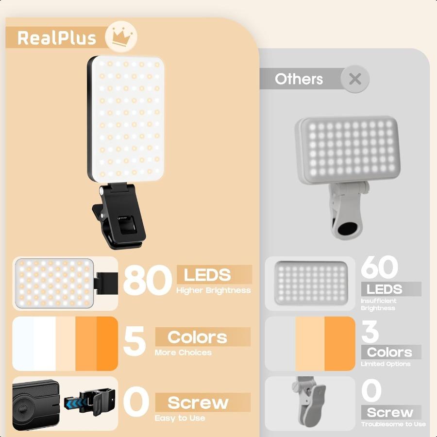 Селфи-лампа для телефона с клипсой 2000 мАч с 80 светодиодами 5 цветов для телефона, телефонный свет для видеозаписи, перезаряжаемый видеосвет United States
Селфи-лампа для телефона с клипсой 2000 мАч с 80 светодиодами 5 цветов для телефона, телефонный свет для видеозаписи, перезаряжаемый видеосвет United States