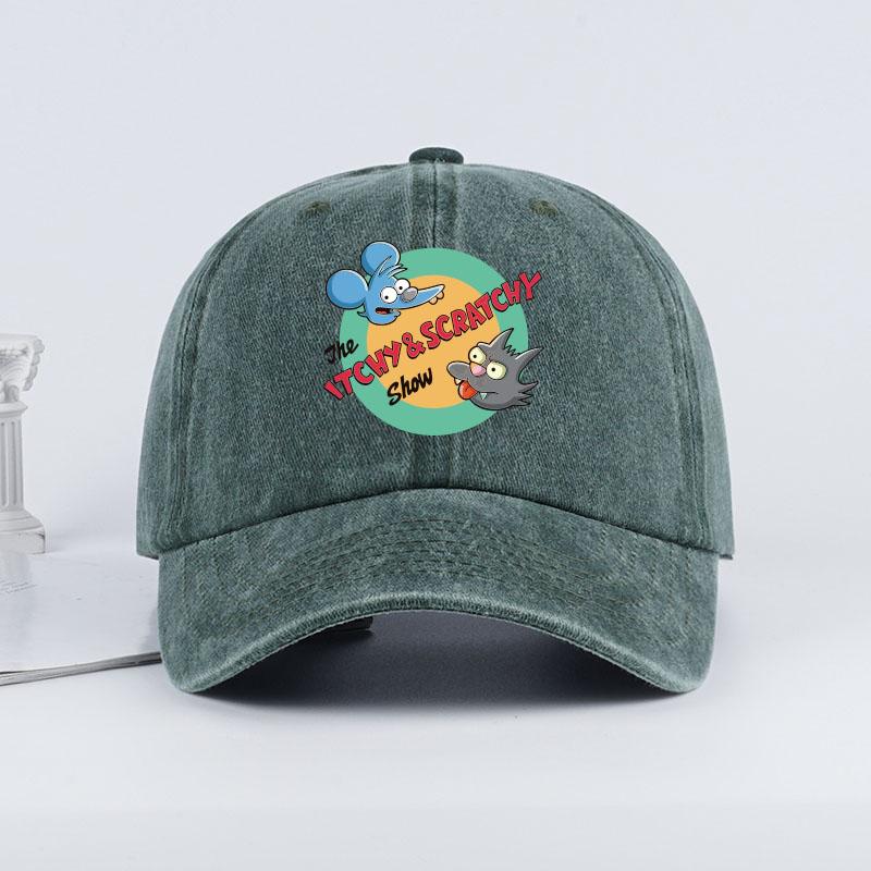Itchy & Scratchy Show Print Washed Baseball Cap Adjustable Unisex Cartoon Fan Sun Hat армия зеленый
Itchy & Scratchy Show Print Washed Baseball Cap Adjustable Unisex Cartoon Fan Sun Hat армия зеленый