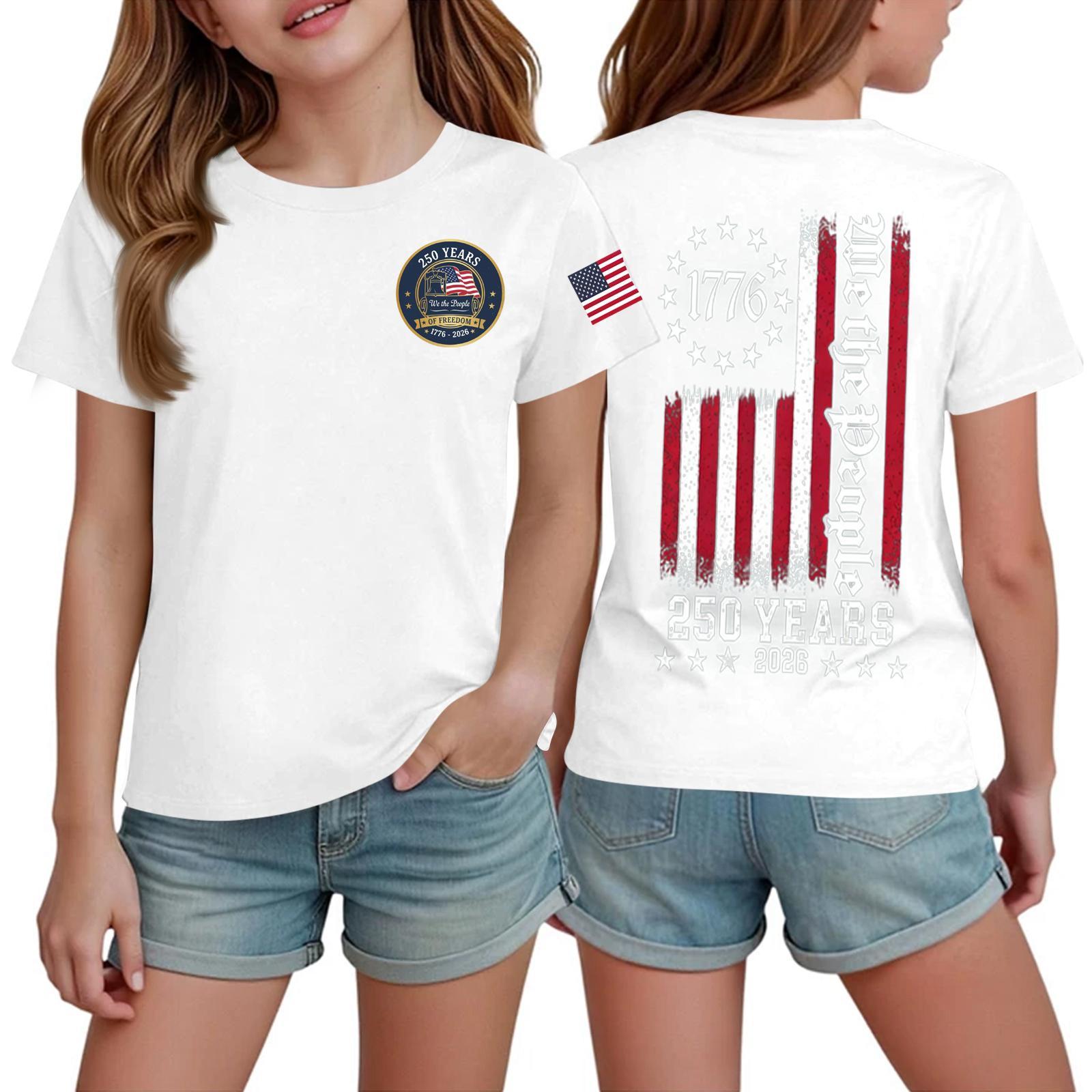 Kids Independence Day Printed Crew Neck Short Sleeve T-Shirt Casual Top for Boys and Girls Soft Cotton Fabric Comfortable Fit 130
Kids Independence Day Printed Crew Neck Short Sleeve T-Shirt Casual Top for Boys and Girls Soft Cotton Fabric Comfortable Fit 130
