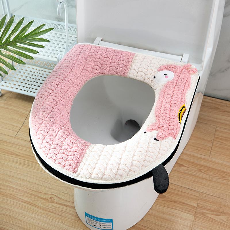 Four seasons with zipper toilet cover, winter velvet thickened toilet seat cushion thickened to keep warm рожевий
Four seasons with zipper toilet cover, winter velvet thickened toilet seat cushion thickened to keep warm рожевий