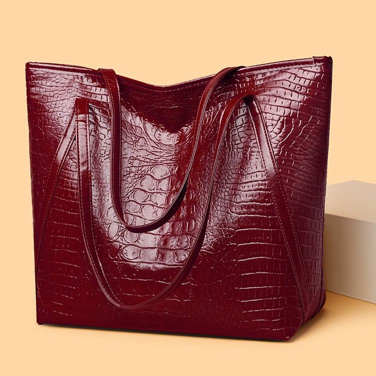 Crocodile print large capacity tote bag women s shoulder handbag бордовий
Crocodile print large capacity tote bag women s shoulder handbag бордовий