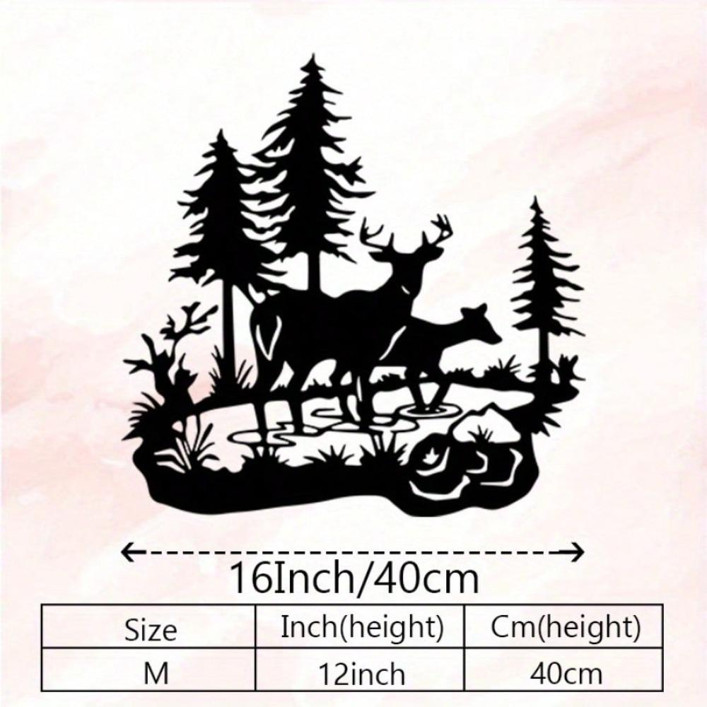 Antique Hunting Lodge Metal Wall Art Rust Resistant Steel Deer Forest Scene Christmas Home Decor Gift for Hunters різнокольоровий
Antique Hunting Lodge Metal Wall Art Rust Resistant Steel Deer Forest Scene Christmas Home Decor Gift for Hunters різнокольоровий