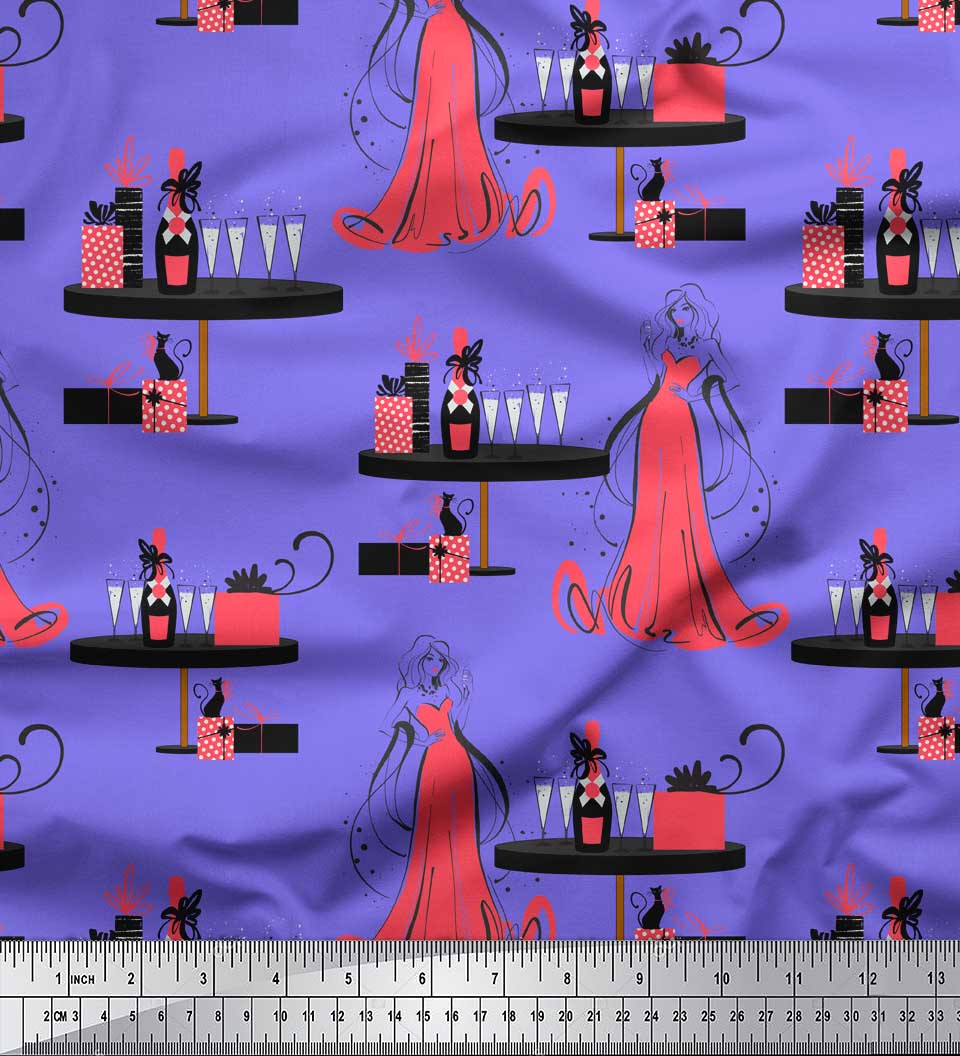 Soimoi Purple Japan Crepe Satin Fabric Women, Gift Box & Drink Party Print Тканина на метр 42 дюйма 42 Inch Wide - Poly Crepe фіолетовий
Soimoi Purple Japan Crepe Satin Fabric Women, Gift Box & Drink Party Print Тканина на метр 42 дюйма 42 Inch Wide - Poly Crepe фіолетовий