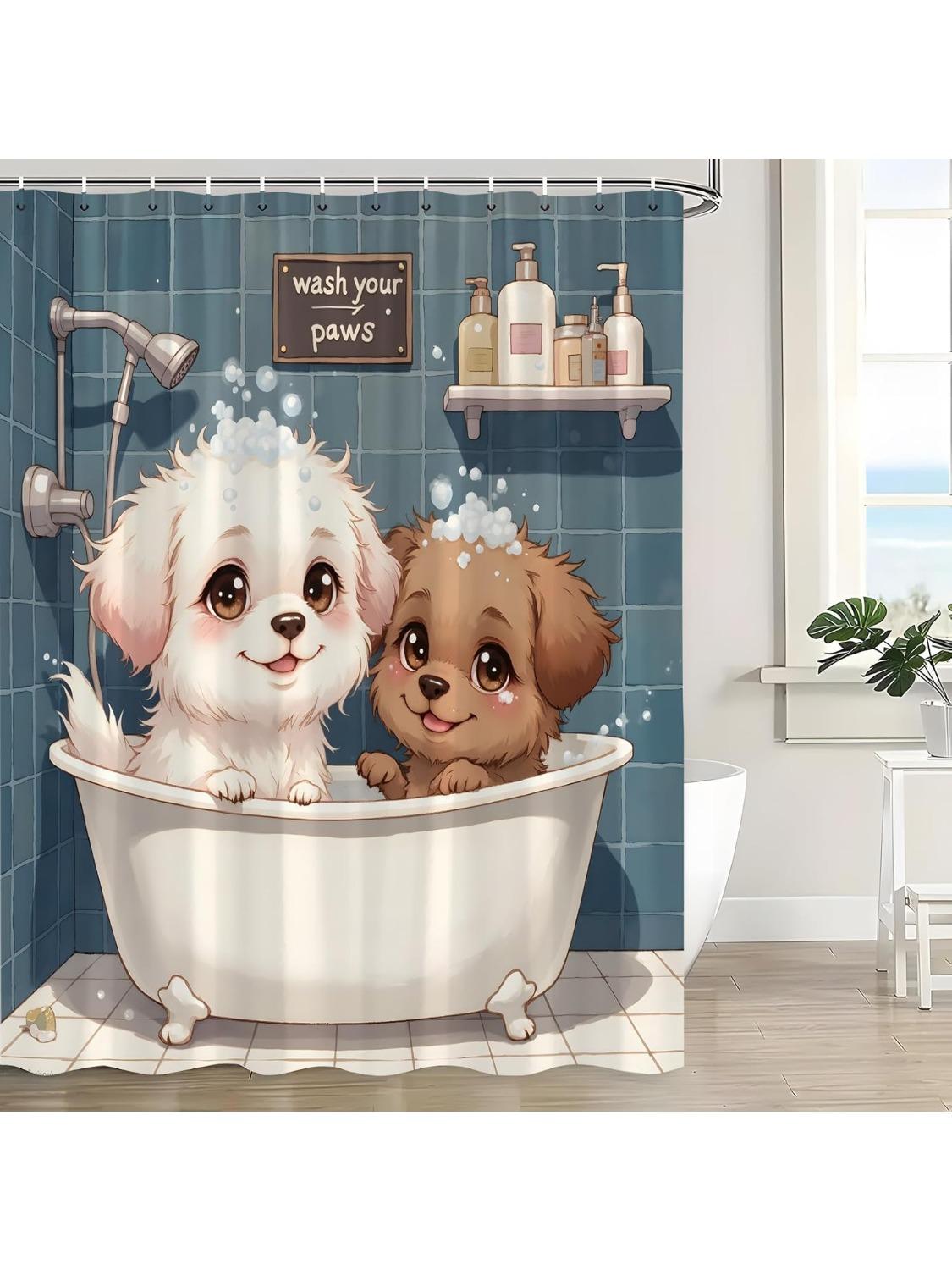 Funny Dog Shower Curtain Bathing in Bathtub Bubbles Cute Puppy Pets Rustic Animals Cartoon Polyester Fabric Bath Curtain 90x180 90x180CM
Funny Dog Shower Curtain Bathing in Bathtub Bubbles Cute Puppy Pets Rustic Animals Cartoon Polyester Fabric Bath Curtain 90x180 90x180CM