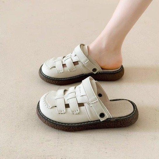 Literary and artistic hole-wearing sandals, new summer thick-soled two-wearing hollow bag head and half-dragging sandals, women 40
Literary and artistic hole-wearing sandals, new summer thick-soled two-wearing hollow bag head and half-dragging sandals, women 40