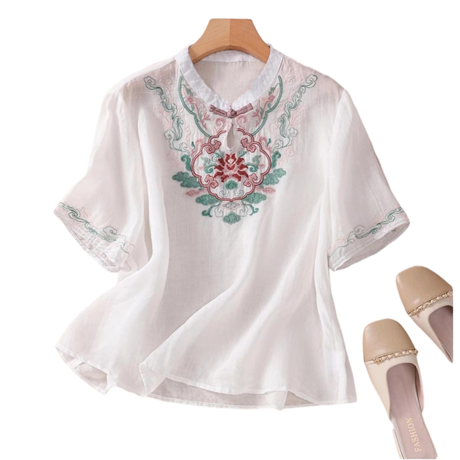 Women s Fashion Color Loose Casual Round Neck Cotton Linen Top XL білий
Women s Fashion Color Loose Casual Round Neck Cotton Linen Top XL білий