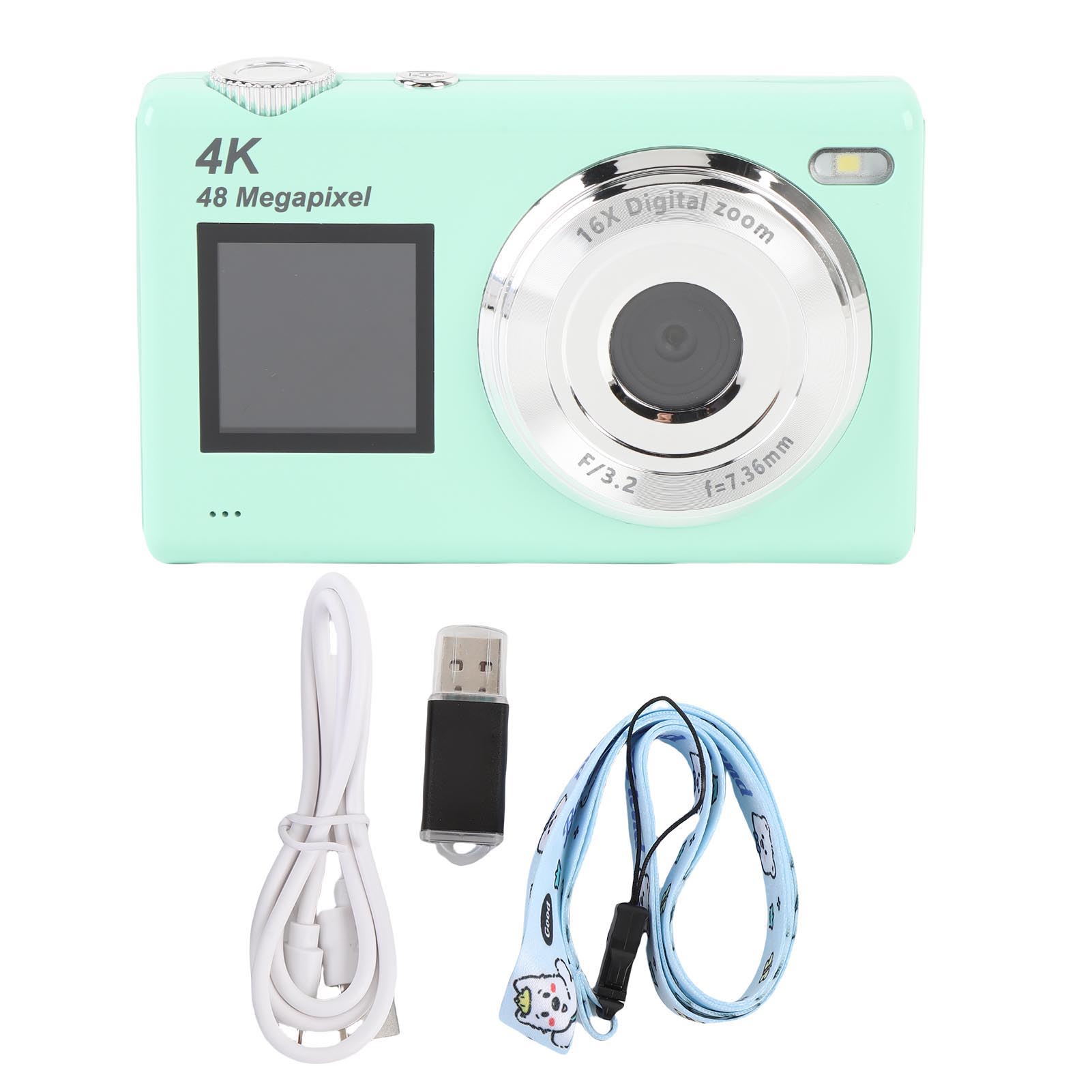 4K Digital Camera 48MP HD Dual Screen 16x Digital Zoom Autofocus Selfie Camera for Photography чорний
4K Digital Camera 48MP HD Dual Screen 16x Digital Zoom Autofocus Selfie Camera for Photography чорний