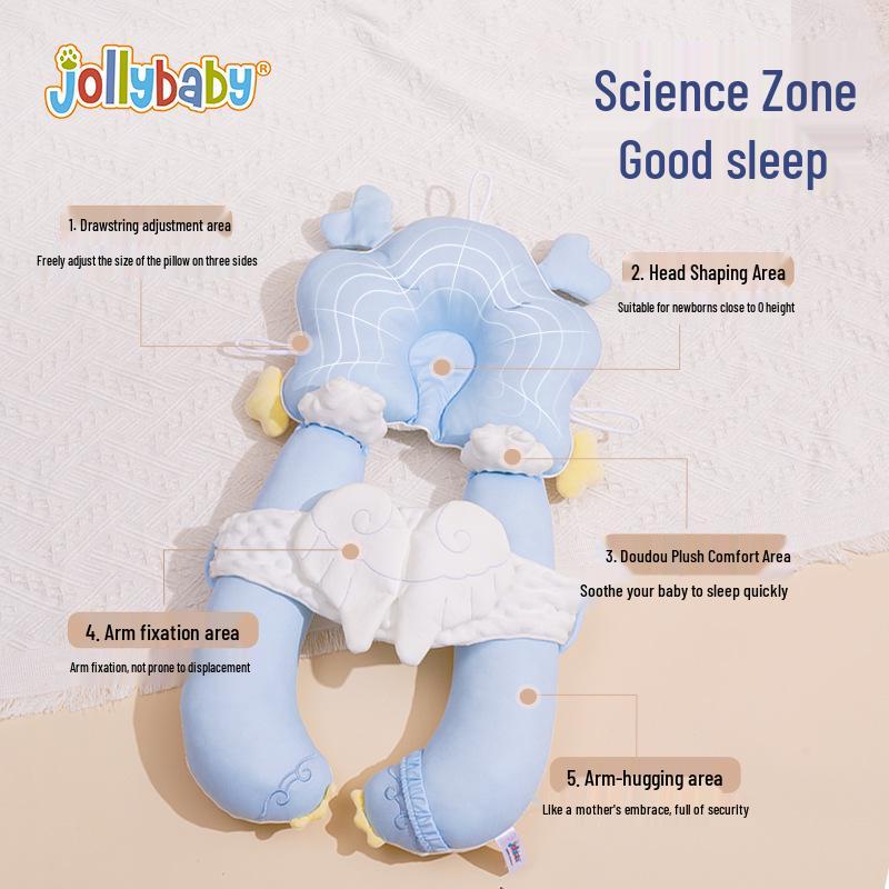Подушка Jollybaby для формирования головы новорожденного и защиты от испуга для 0-6 месяцев - Защита от плоской головы и успокаивающая летняя подушка
Подушка Jollybaby для формирования головы новорожденного и защиты от испуга для 0-6 месяцев - Защита от плоской головы и успокаивающая летняя подушка
