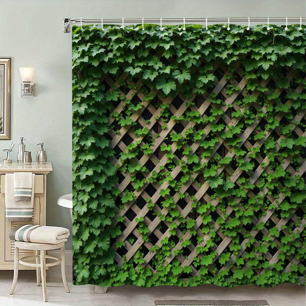 Green Ivy on Trellis Waterproof Shower Curtain for Bathroom Decor, Nature-Inspired Design, Vibrant Colors, Unique Style W90XH180cm
Green Ivy on Trellis Waterproof Shower Curtain for Bathroom Decor, Nature-Inspired Design, Vibrant Colors, Unique Style W90XH180cm