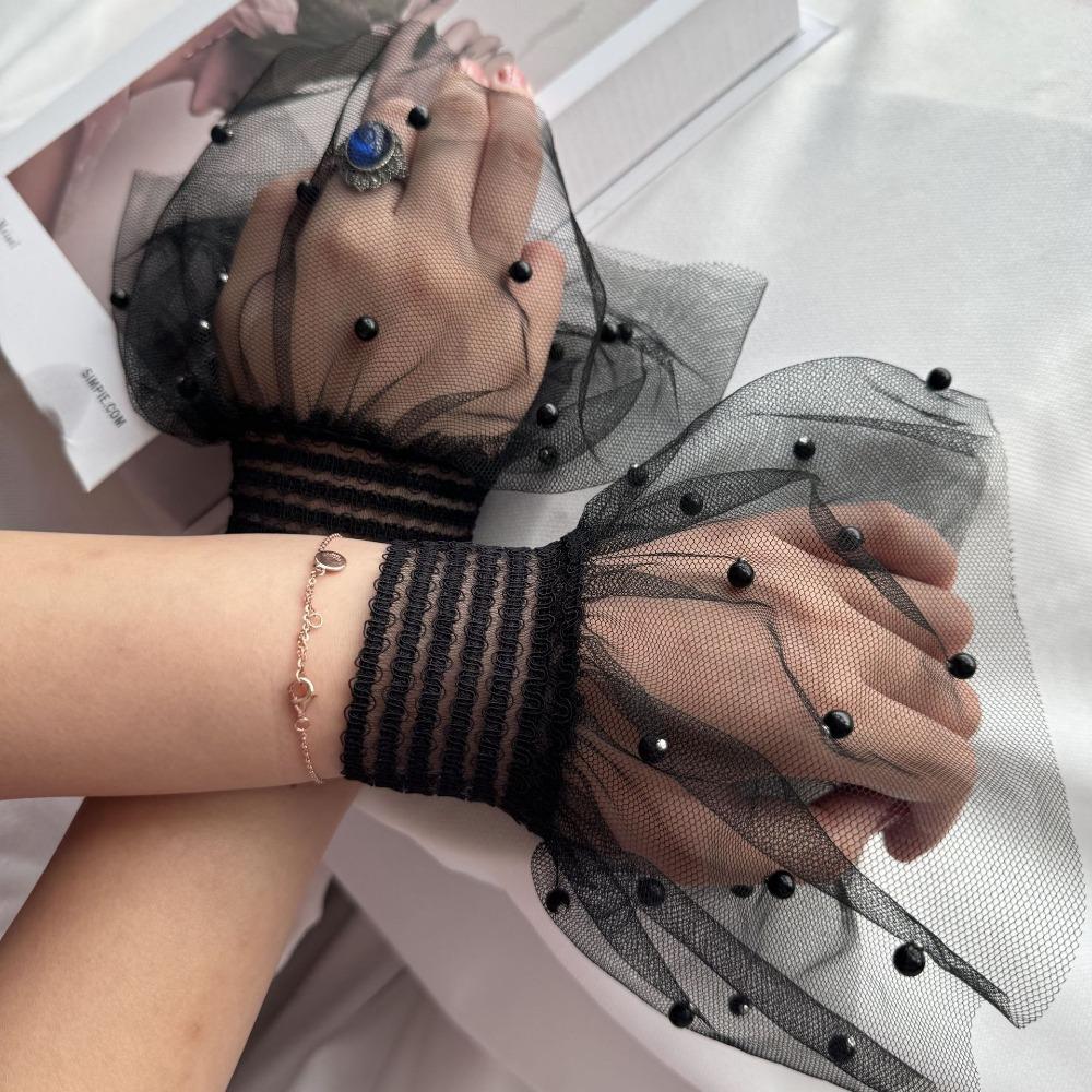 1Pairs Black White Bead Mesh Sleeve Manicure Photography Props Fake Pleated Cuff чорний
1Pairs Black White Bead Mesh Sleeve Manicure Photography Props Fake Pleated Cuff чорний